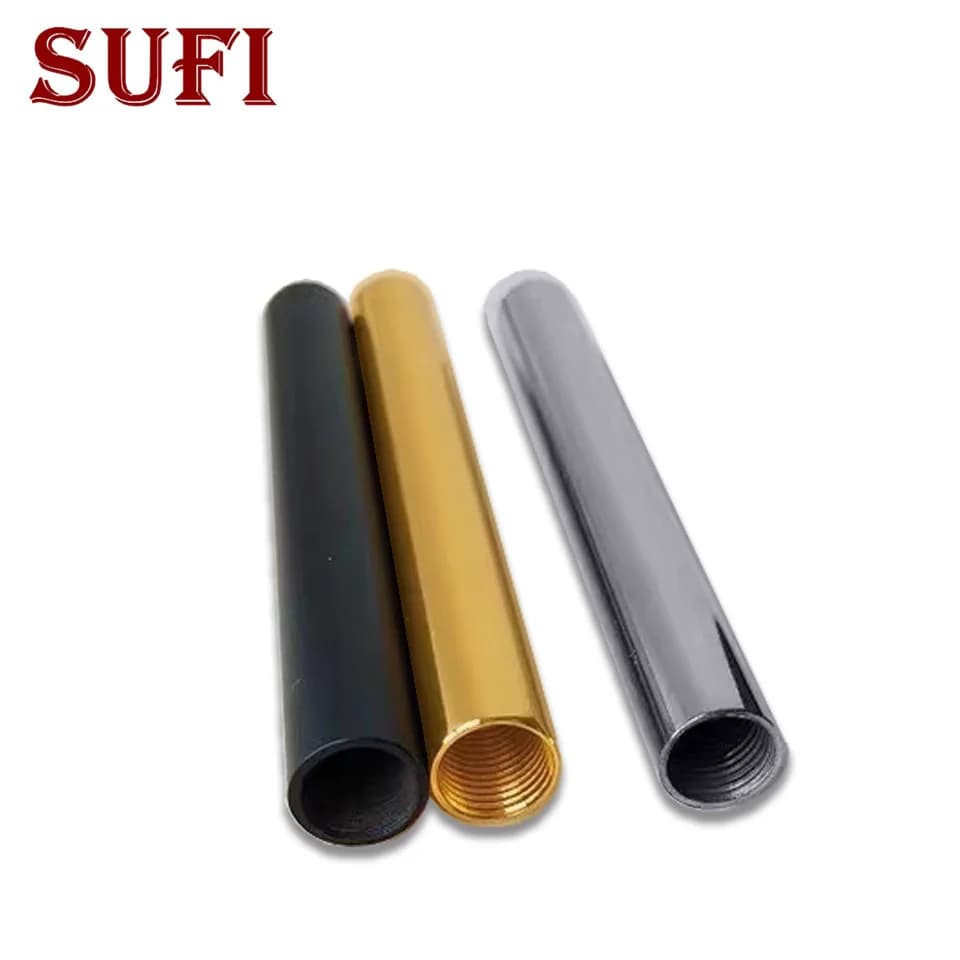 2 pezzi oro argento nero M10 * 1.0mm filettatura interna tubo dritto biella cava lampada da terra lampada da tavolo lampada molecolare