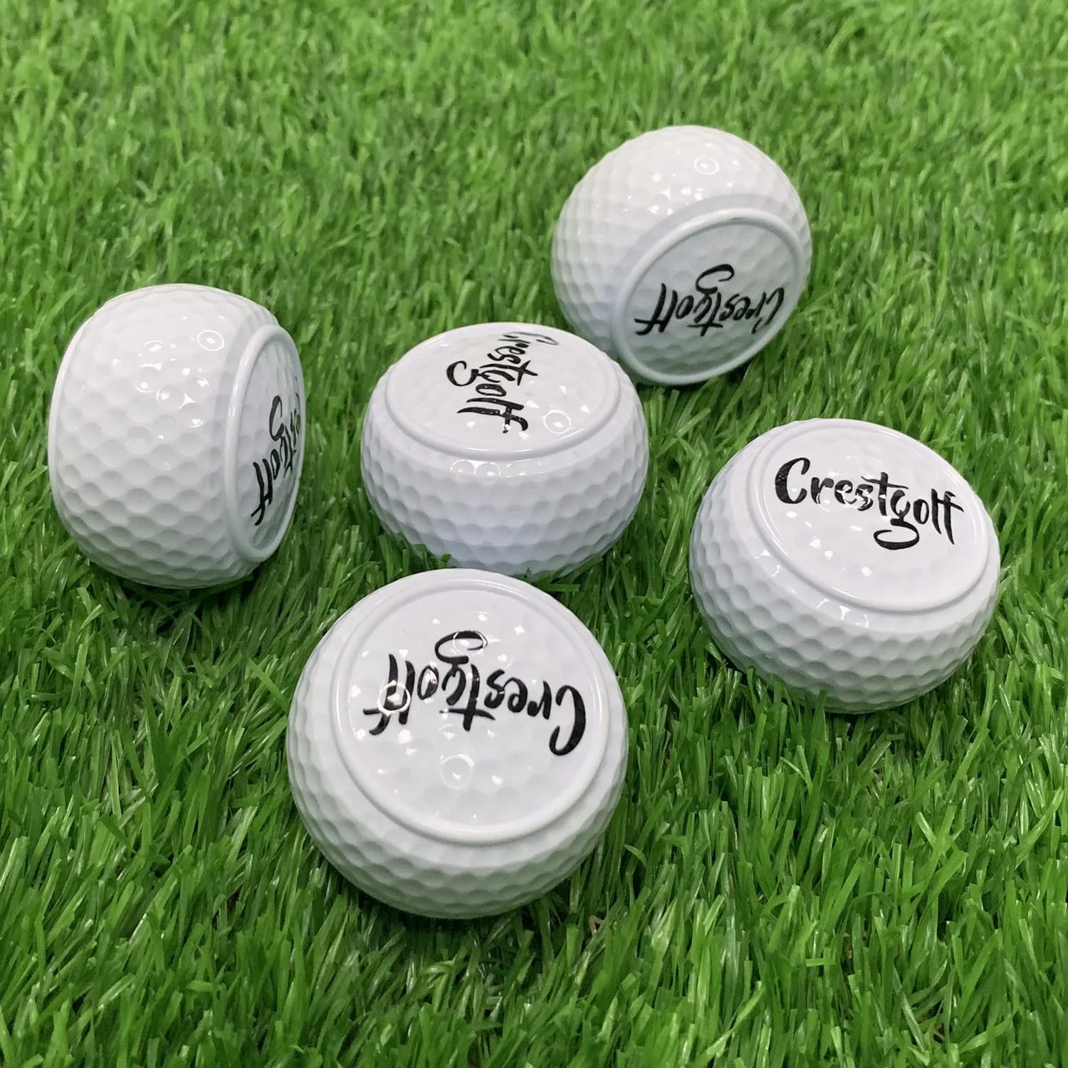 1 pz/5 pz Palline da golf rigide e piatte per la pratica del putting, per principianti, a due strati, per la driving range, ausili per l'allenamento