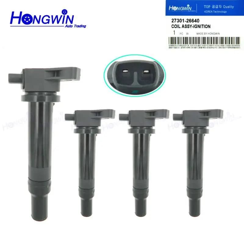 Bobina di accensione 4 pezzi adatta per Hyundai Accent Elantra Kia Rondo Rio Rio5 L4 1.6 2006-2011 5C1586 C1543 27301 26640 27301-26640