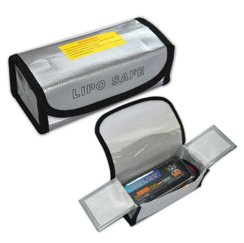 Borsa di sicurezza per batteria Lipo portatile ignifuga antideflagrante 185x75x60mm per batterie per elicotteri aerei veicoli RC