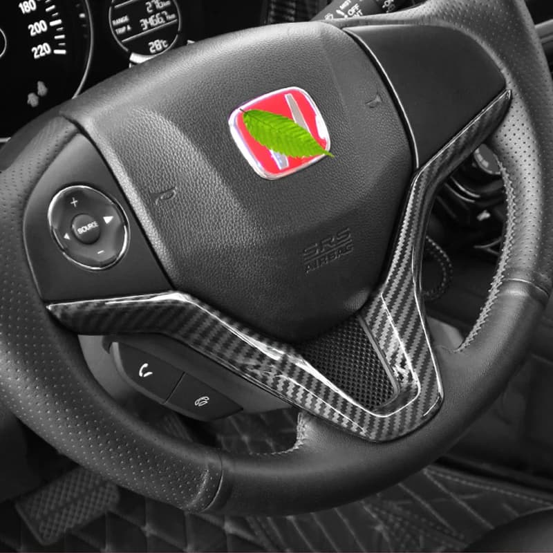 Suitable for Honda JAZZ 2014-2019 CITY 2015-2019 HRV VEZEL steering wheel coating with carbon fiber pattern, suitable interior 2017