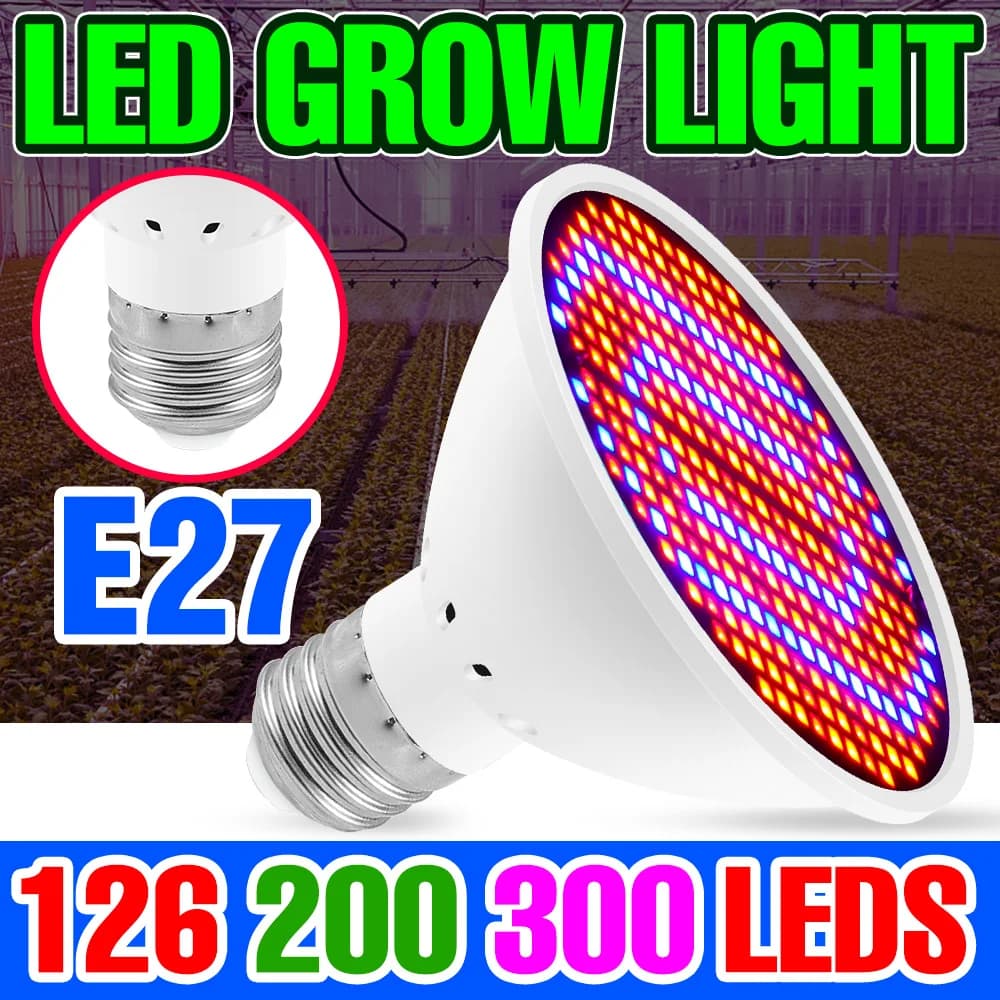 LED E27 Grow Light Full Spectrum Phytolamp Indoor Flower Seeds Hydroponics Plant Lamp Bulb For Greenhouse Cultivation Grow Box
