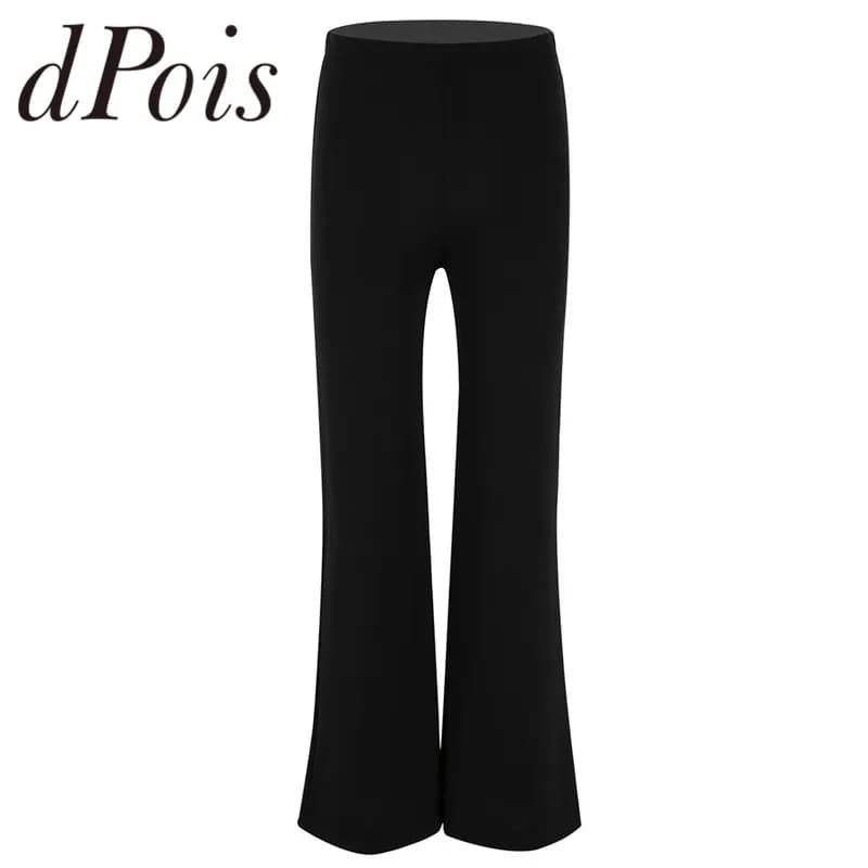 Black Kids Basic Classic Elastic Boot Cut Jazz Dance pants Children Ballroom Latin dance pants Performance Dancewear