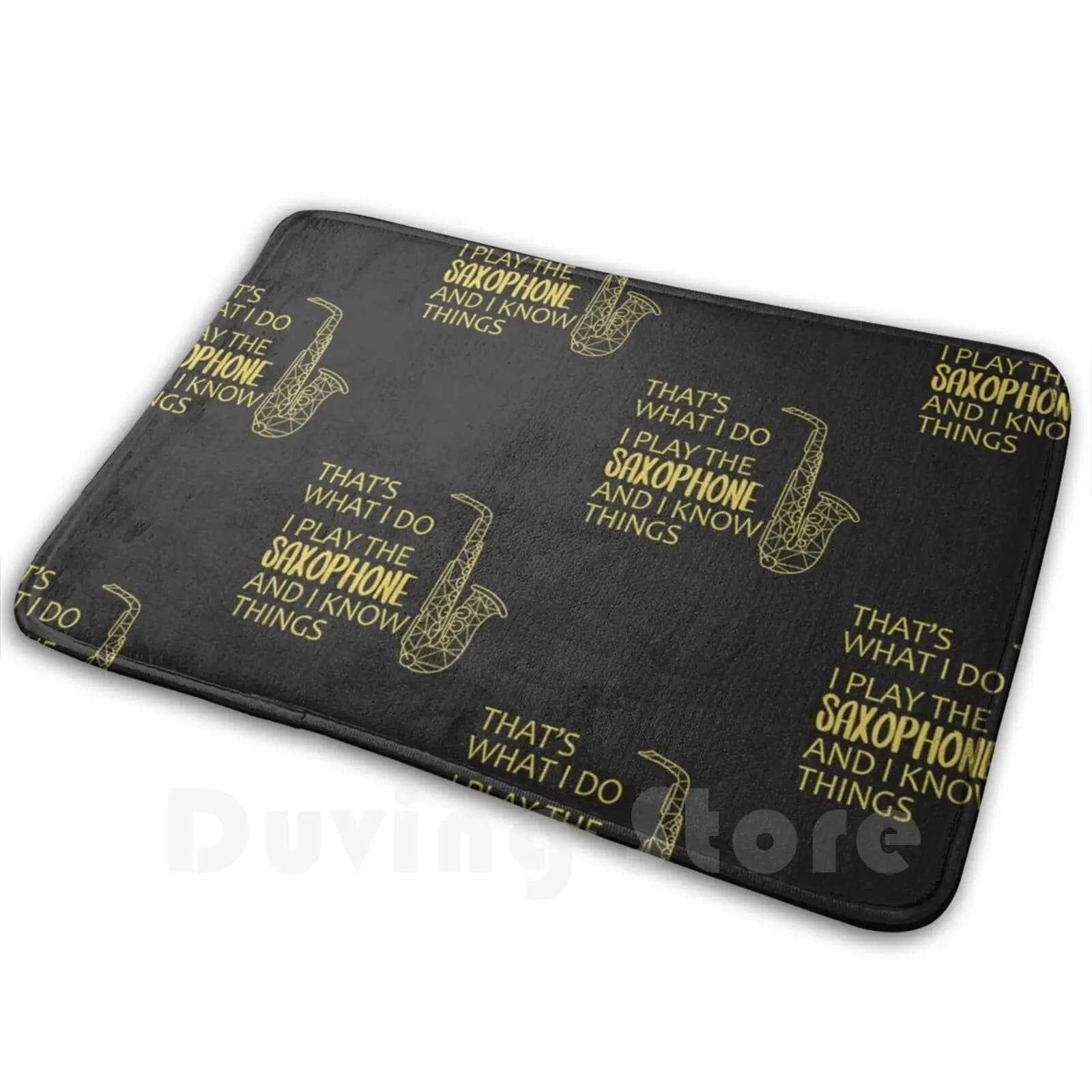 Saxophonist Gift Idea Mat Rug Carpet Anti-Slip Floor Mats Bedroom Saxophone Music Saxophonist Musical Instrument Instrument