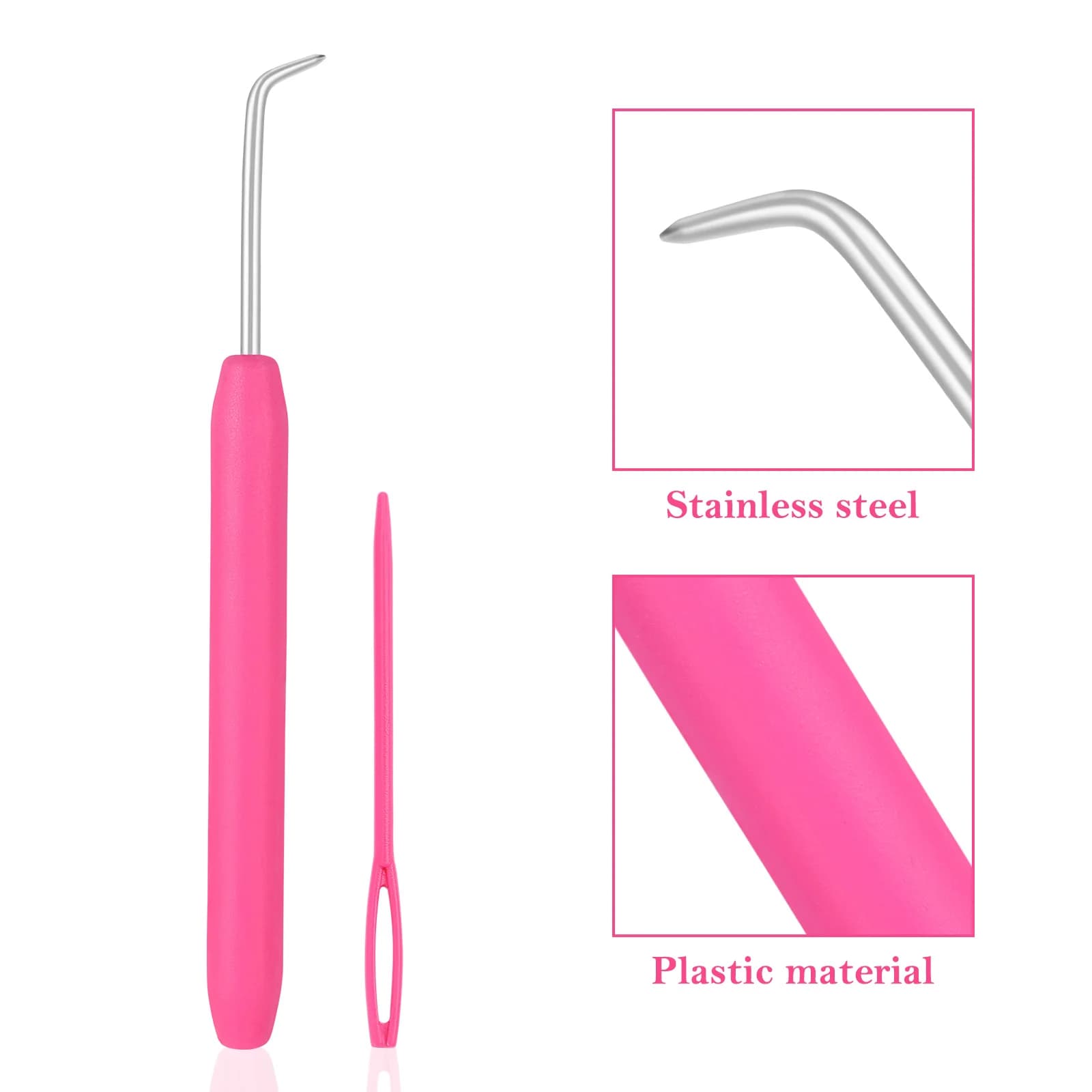 2pcs Hook Crochet Needles Needle Hook Crochet For Knitter Knitting Loom Weaving Needle