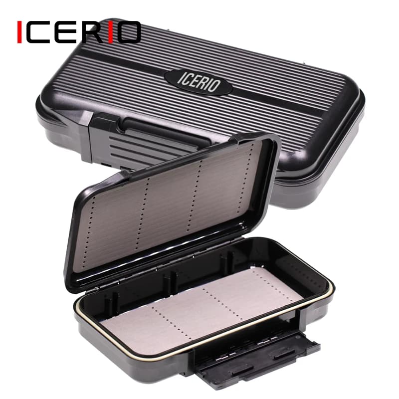 Icerio in Moscow Fishing Equipment Box Rectangular Fish Hook Waterproof Double Sided Immagazzinaggio Caso Plastic Esche Force Fishhook Box