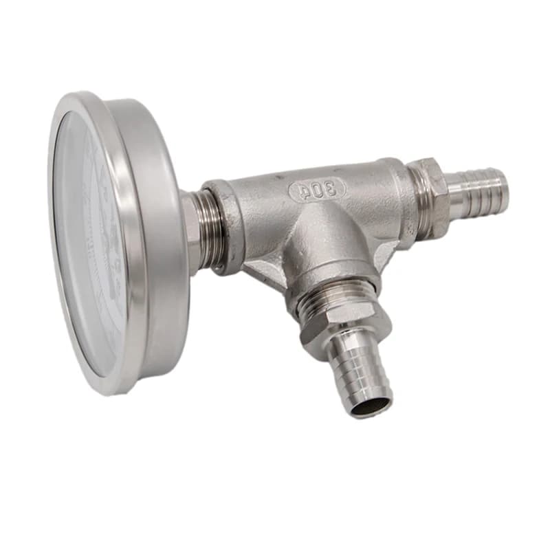 Homebrew In-line Termometro Kit 3 "Viso 1/2" MNPT, 0 ~ 220F gradi 1/2 "hose Barb