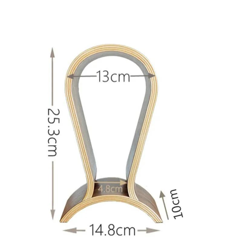 Headphone Stand Wood Headset Holder Speaker Stand Arch Shape Earphone Hanger Desk Display Shelf Rack For Headphone Fashion 1pc