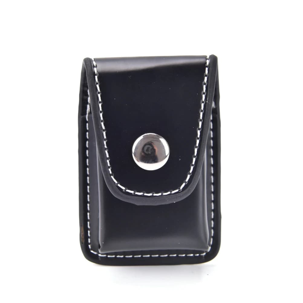 1Pc Nero Antivento della Sigaretta Accendino Cassa Del Sacchetto Box Holder Con Il Ciclo Della Cinghia Sacchetto Della Vita Alta Della Copertura del Cuoio Degli Uomini della Scatola holde