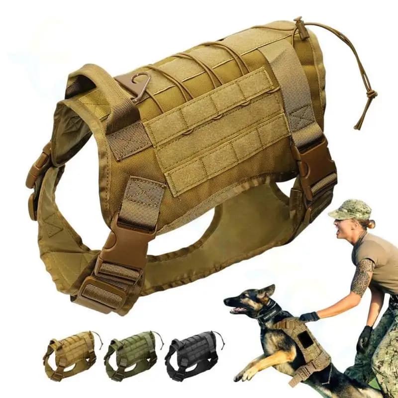 1 PCS CamouflageTactical Service Dog Vest Training Hunting Nylon Military Patrol Dog Harnesses Dog chest working Clothing