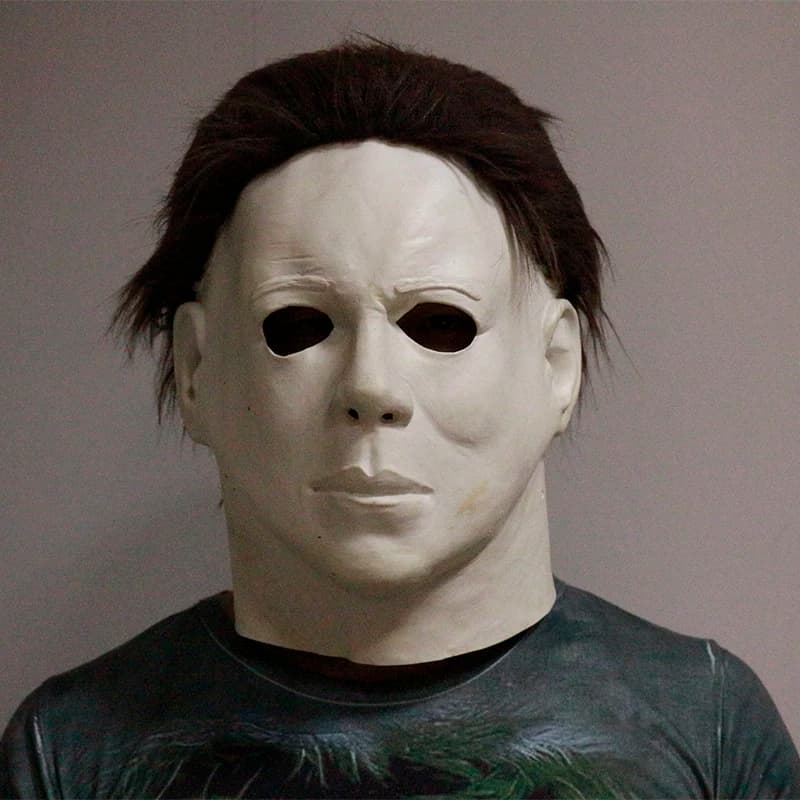 Maschera completa di Michael Myers in lattice per Halloween, carnevale, feste in costume, travestimenti spaventosi, horror, mascherata