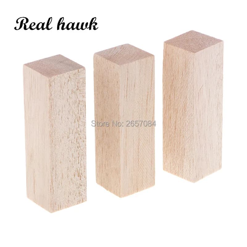 20x20mm lungo 50/80/100/130/150/200mm quadrato Balsa bastone di legno tassello di legno blocco asta per bambini modello fare ornamenti fai da te