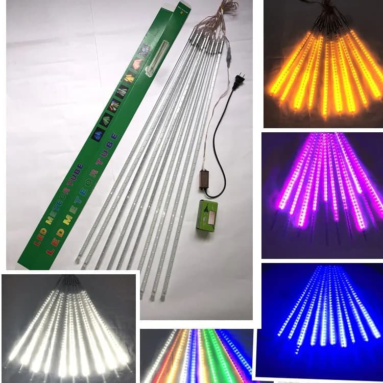30/50/80cm Outdoor Meteor Shower Rain 10 tubi LED String Light impermeabile per albero natale Wedding Party Holiday Decoration