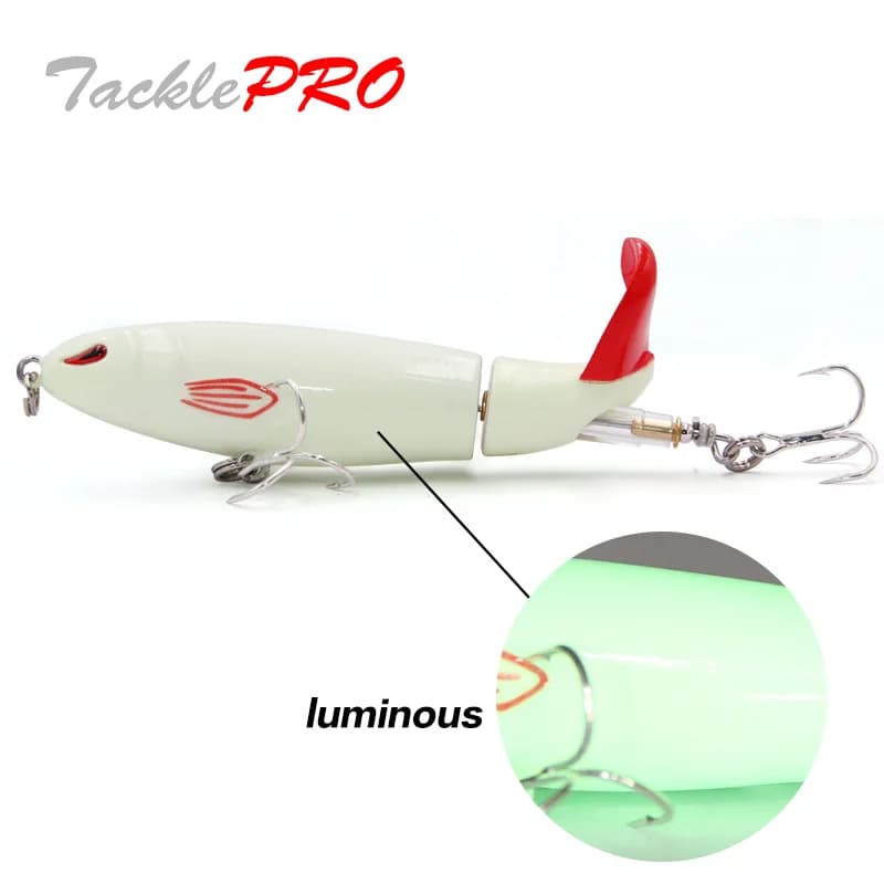 TacklePRO PE20 Whopper plopper Richiamo di Pesca Galleggiante Coda Rotante Morbida 13g/90mm Esca Dura Topwater Attrezzi Da Pesca Shone esche