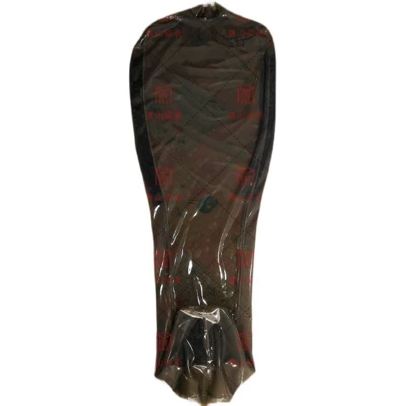 Sacco da notte da uomo in lattice, catsuit in lattice, braccia fisse, ingresso al collo, senza zip, nero trasparente