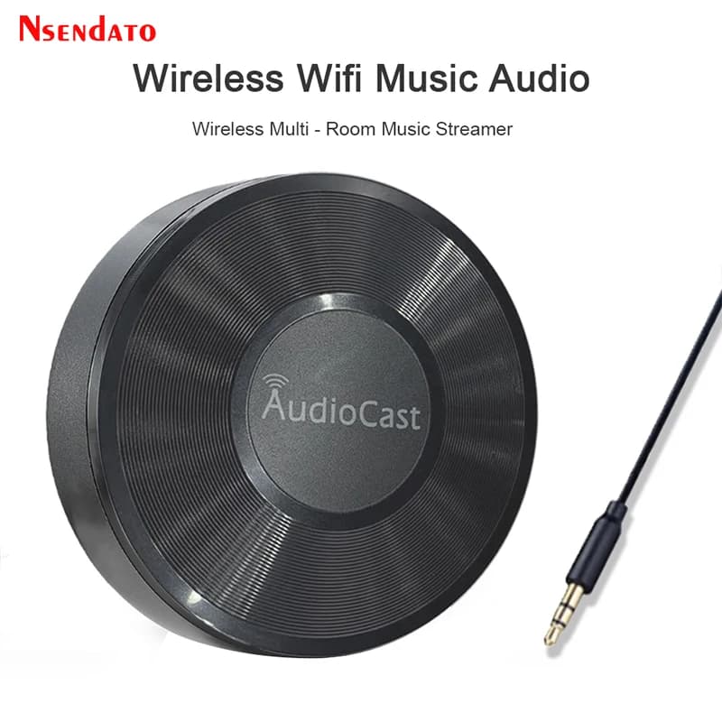 M5 AudioCast per Airplay, Ricevitore Audio Wireless per Musica, Altoparlante 2.4G WIFI Hifi, Adattatore DLNA Airplay, Streamer Spotify
