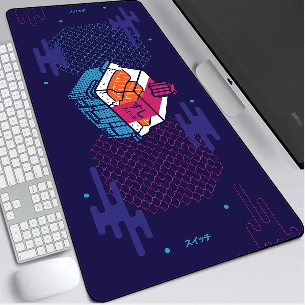 Tastiera meccanica Mouse Pad tastiera Switch PC Gamer accessori 90X40CM blocco bordo Gaming Mouse Pad Sushi "chi Deskmats