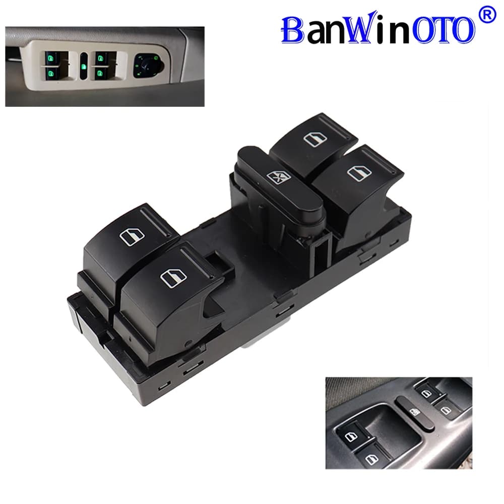 • Power finestra elettrica interruttore principale pulsante di controllo Console per Skoda Fabia Octavia Superb Yeti 1Z0 959 858B 1ZD959856
