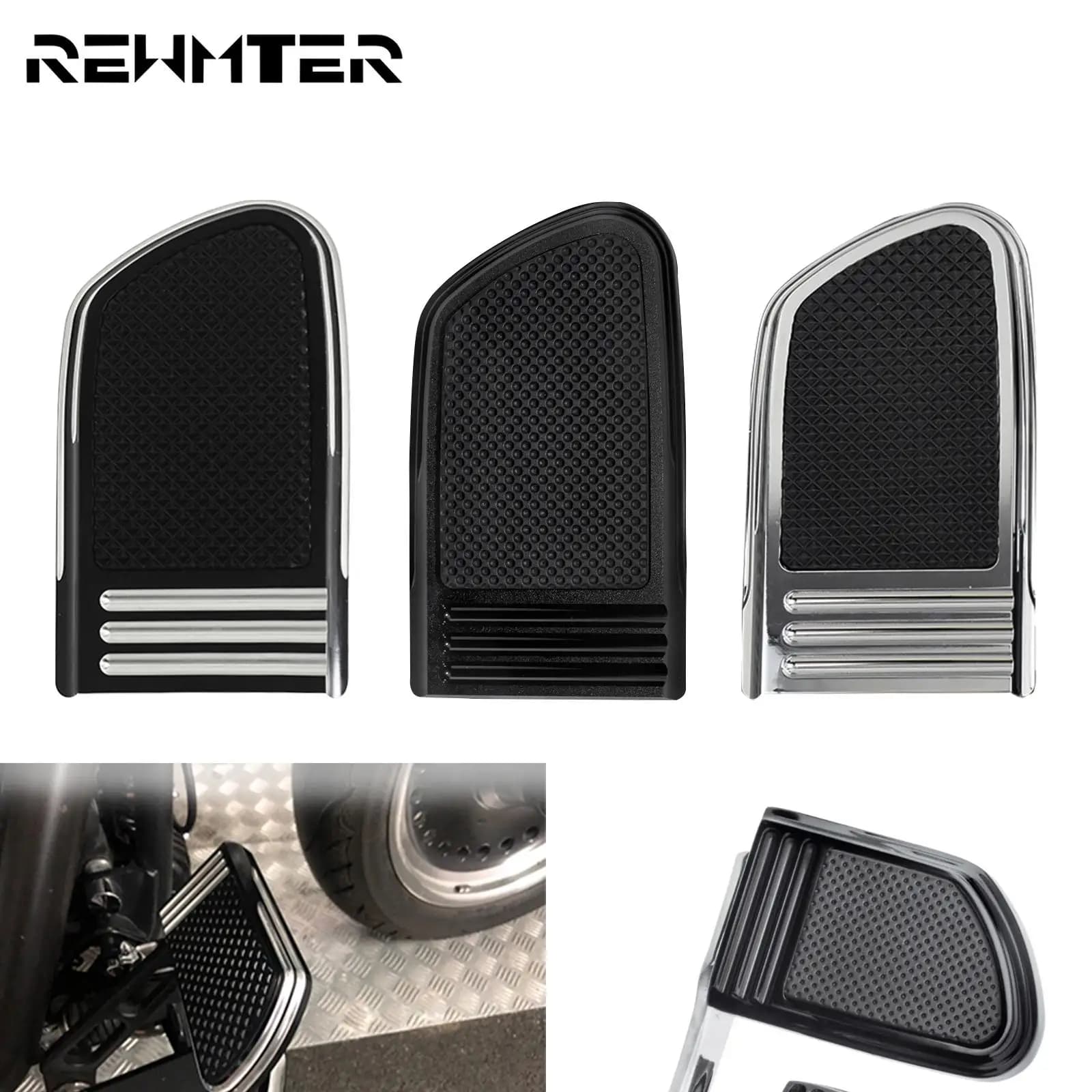 Copertura pastiglie pedale freno moto 3 colori per Harley Dyna FLD 12-16 Touring Electra Road Glide 1980-2018 Softail Fatboy 1986-17