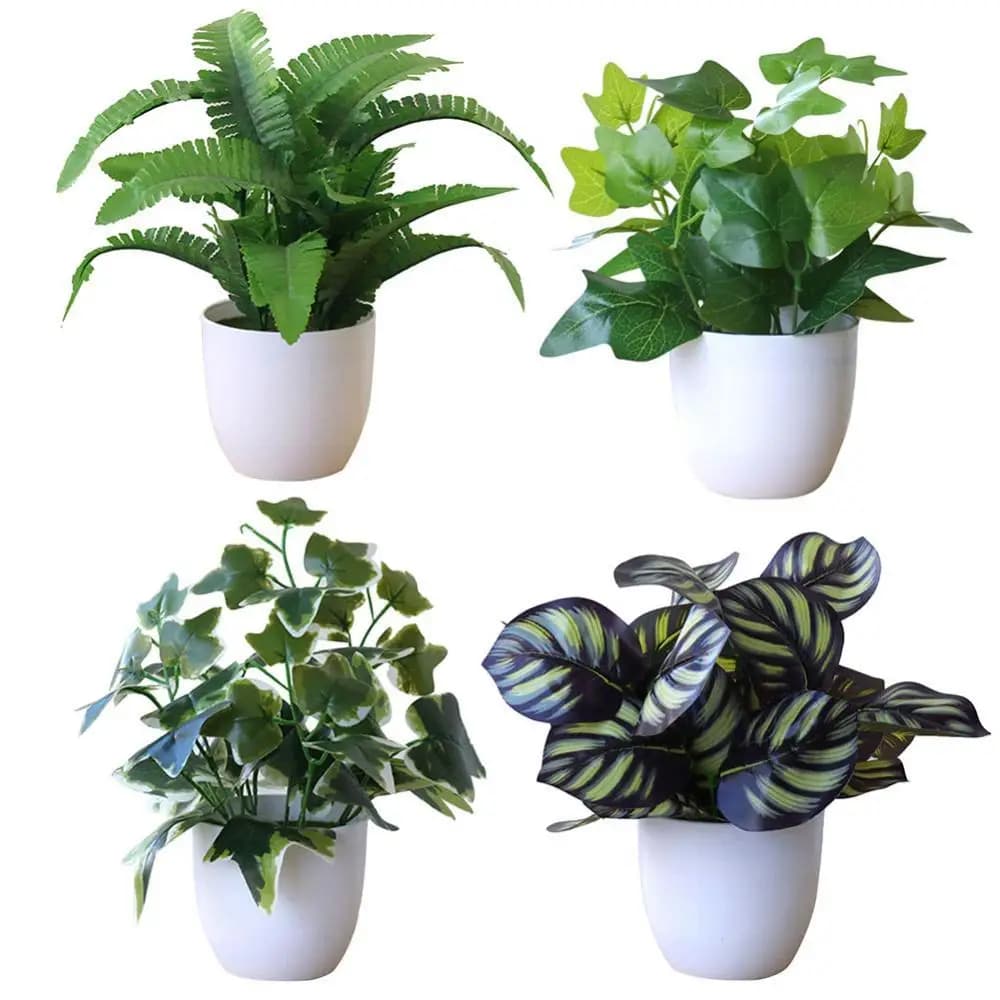 Fogliame artificiale pianta in vaso Bonsai Party Mall Market Desktop Office Decor Flores Artificiales