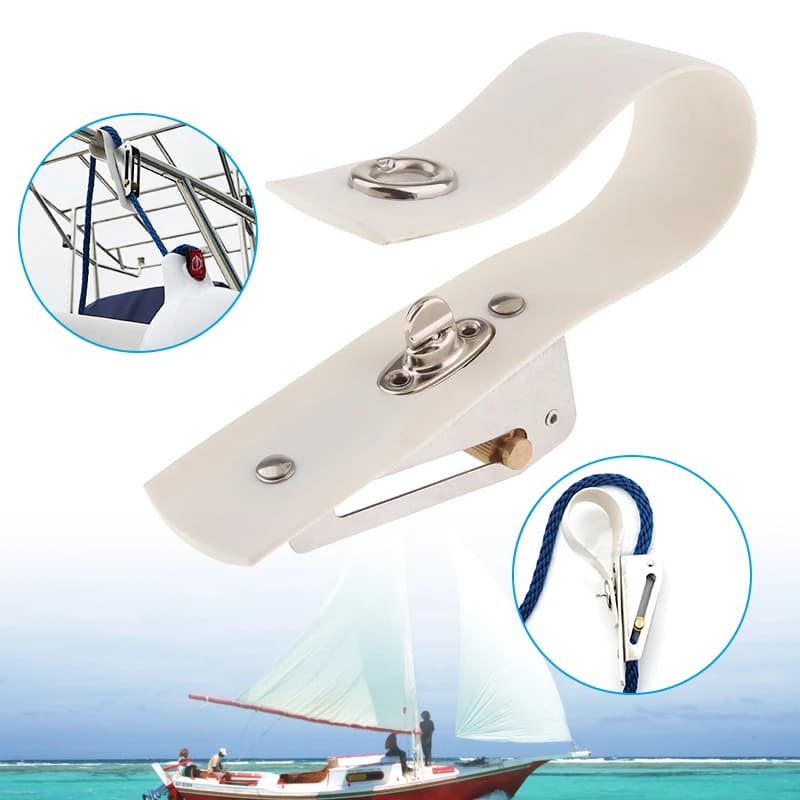 6.3 Pollici Barca Parafango Regolatore Corda Marina di Regolazione Fibbie In Metallo PVC Fascia di Montaggio Per Yacht Motoscafo Accessori Per Barche Marine