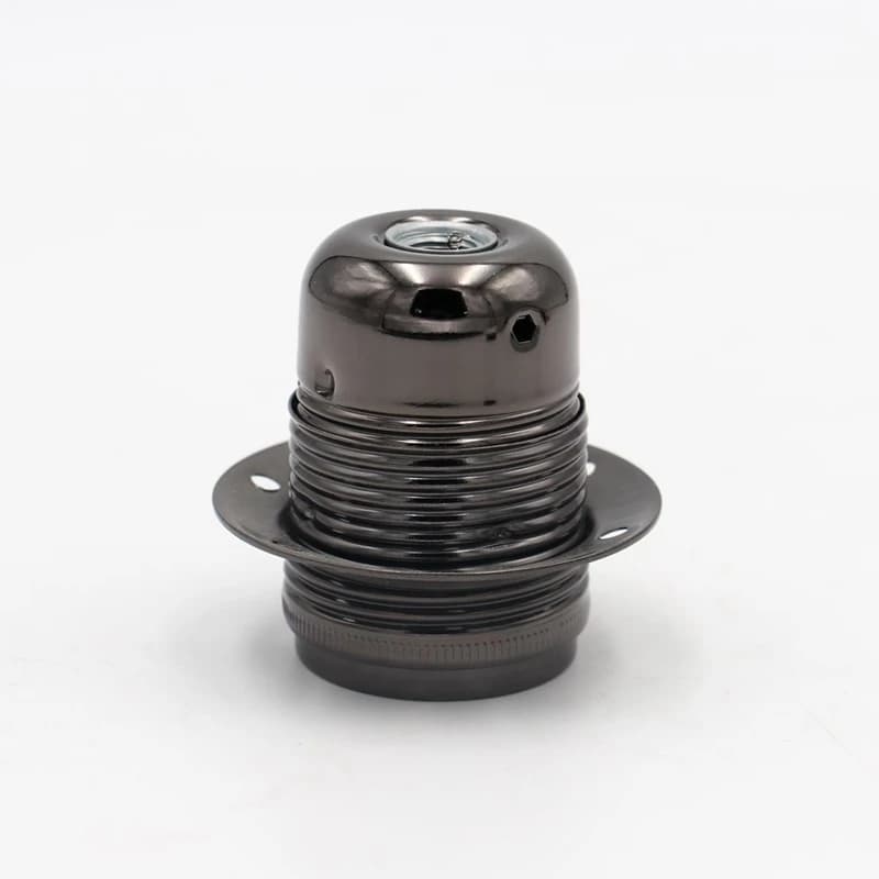 Metal Lamp Support E27 Theaded Light Bulb E27 Fittings With Shade Ring
