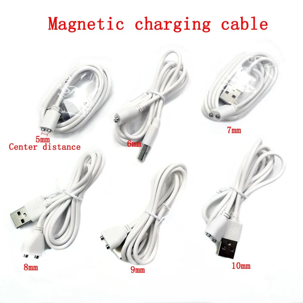 Cavo di ricarica magnetico a 2pin distanziale centrale da 5 a 10mm magnete Suctio connettore di ricarica USB per dispositivo intelligente per strumenti di bellezza