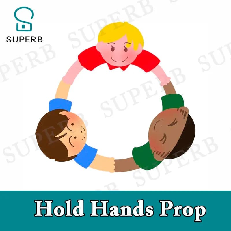 Superb escape room prop tenere le mani prop mano in diretta per toccare l'interruttore body bridge puntelli per sbloccare con audio Room Escape props