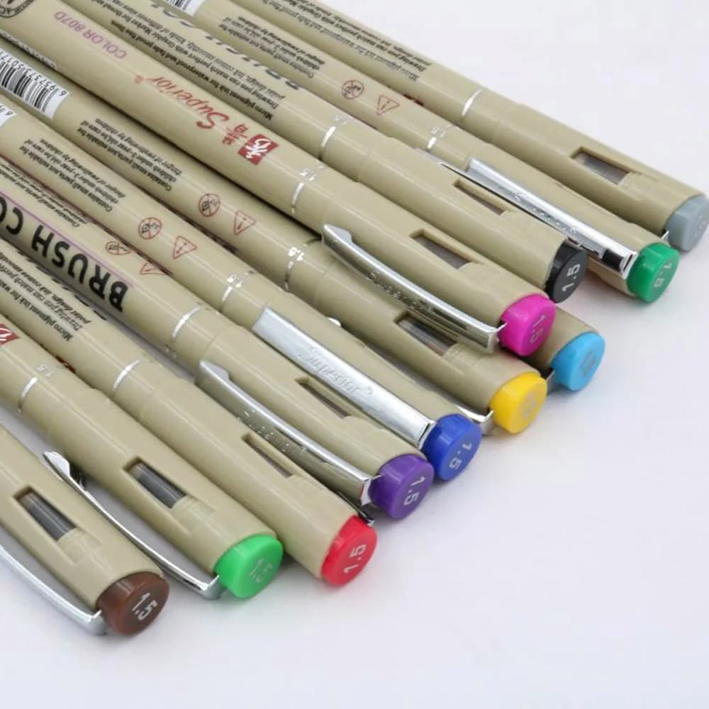 1 pz colori Disegno Art pennarello disegno schizzo micron penna a punta fine 0.5mm fineliner Disegno Pittura Forniture di cancelleria