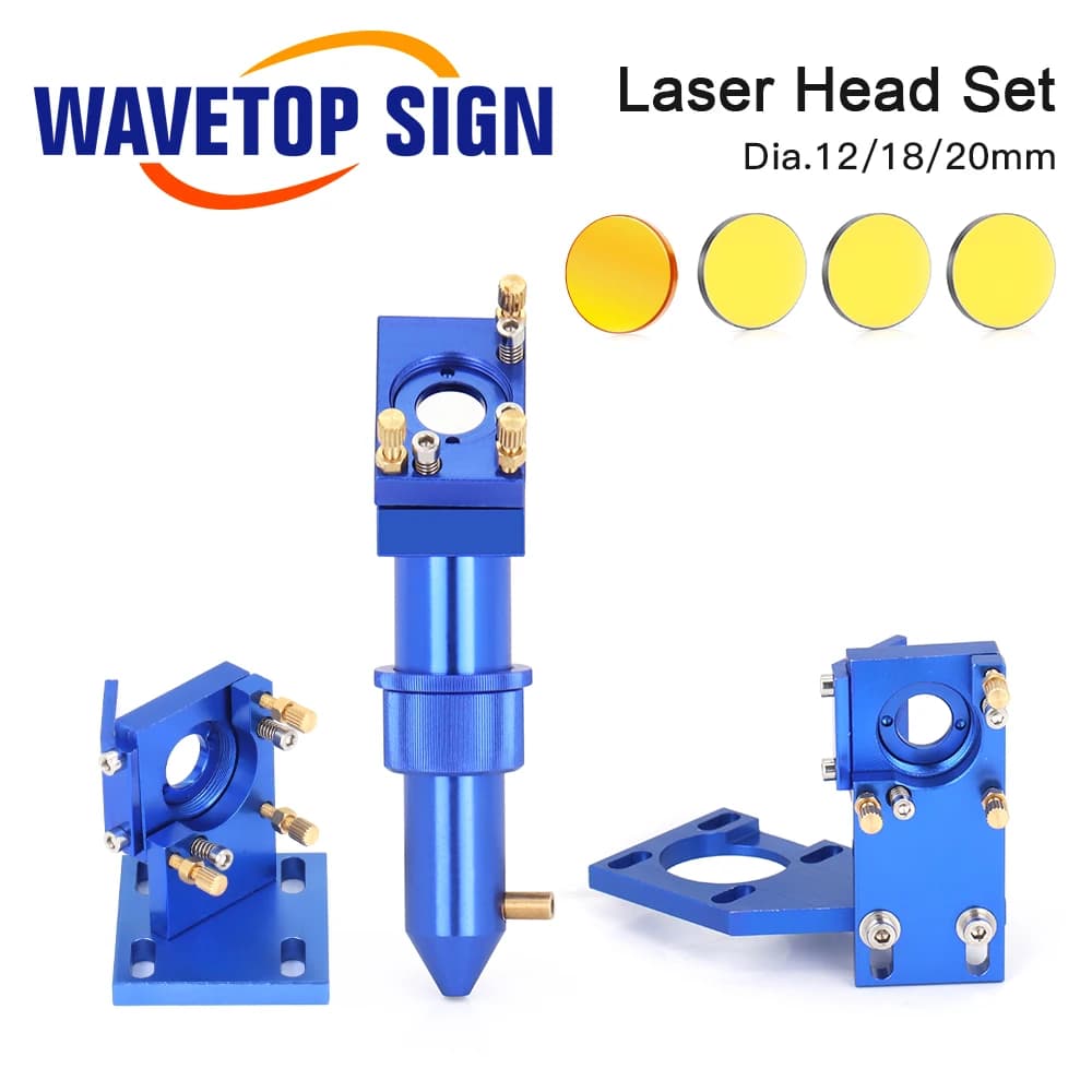 Set di teste Laser CO2 WaveTopSign per macchina da taglio per incisione Laser 2030 4060 K40 D12 18 20 Lens K Series