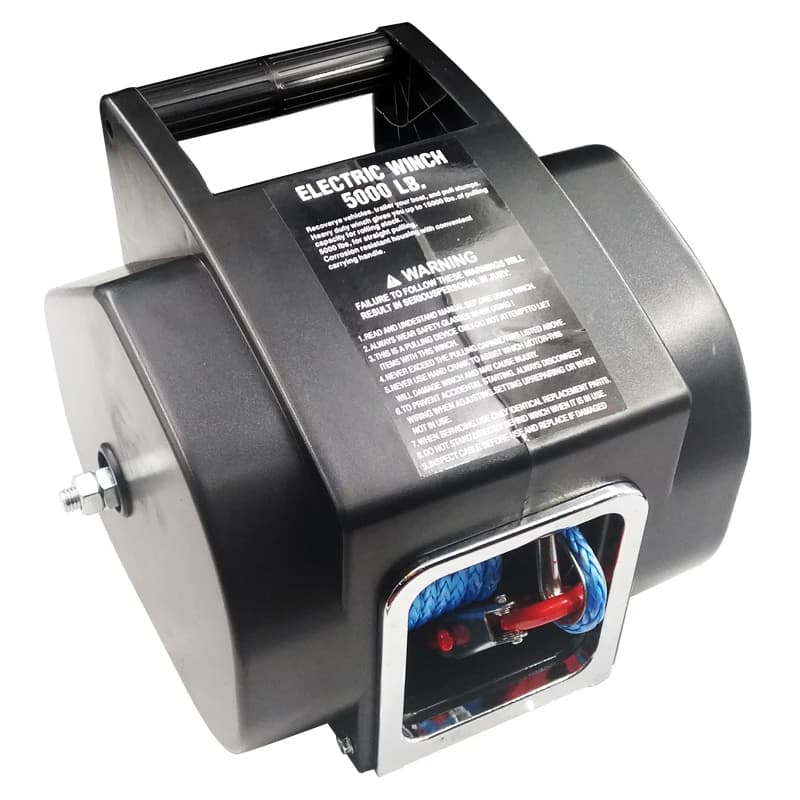 Verricello marino con fune in nylon/fune metallica da 12 V 5000 libbre per il salvataggio sul campo