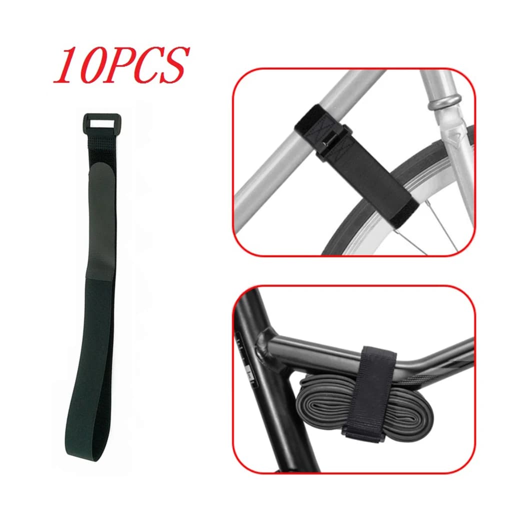 10pcs Regolabile Cinghie Hook & Loop Bagagli Tie Fissare La Cinghia Della Cinghia di Viaggio Della Bicicletta Nastro Portante di Trasporto di Stoccaggio Sicuro Cinghie