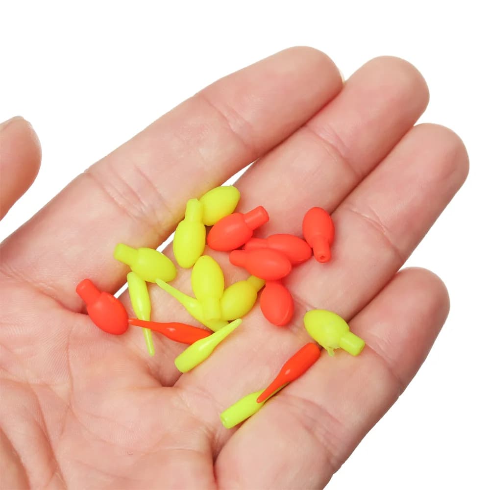 50 PCs fishing light tail drifting beans and rubber connectors visible fishing equipment accessories