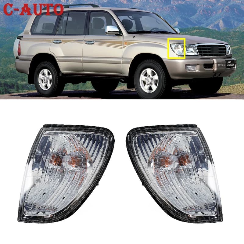 Auto sinistra/destra indicatore di direzione anteriore lampada angolare per TOYOTA LAND CRUISER FJ100 1998 1999-2002 LC100 81521-60360 81511-60490