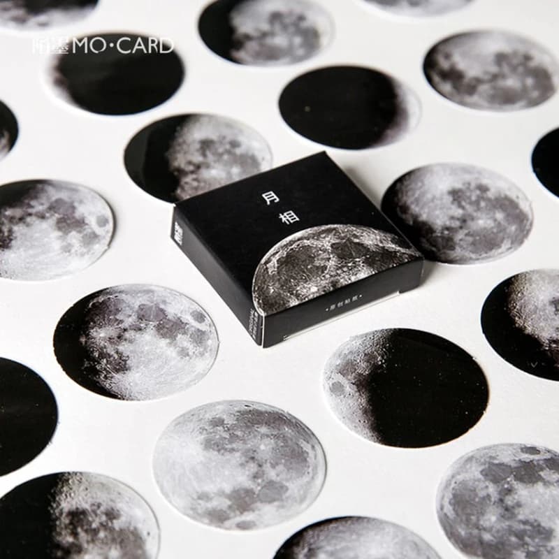 45 pz/scatola Carino Creativo Luna Mini Adesivo Ablum Diario Scrapbooking Proiettile Journaling Etichette Deco Album Adesivi di Cancelleria FAI DA TE