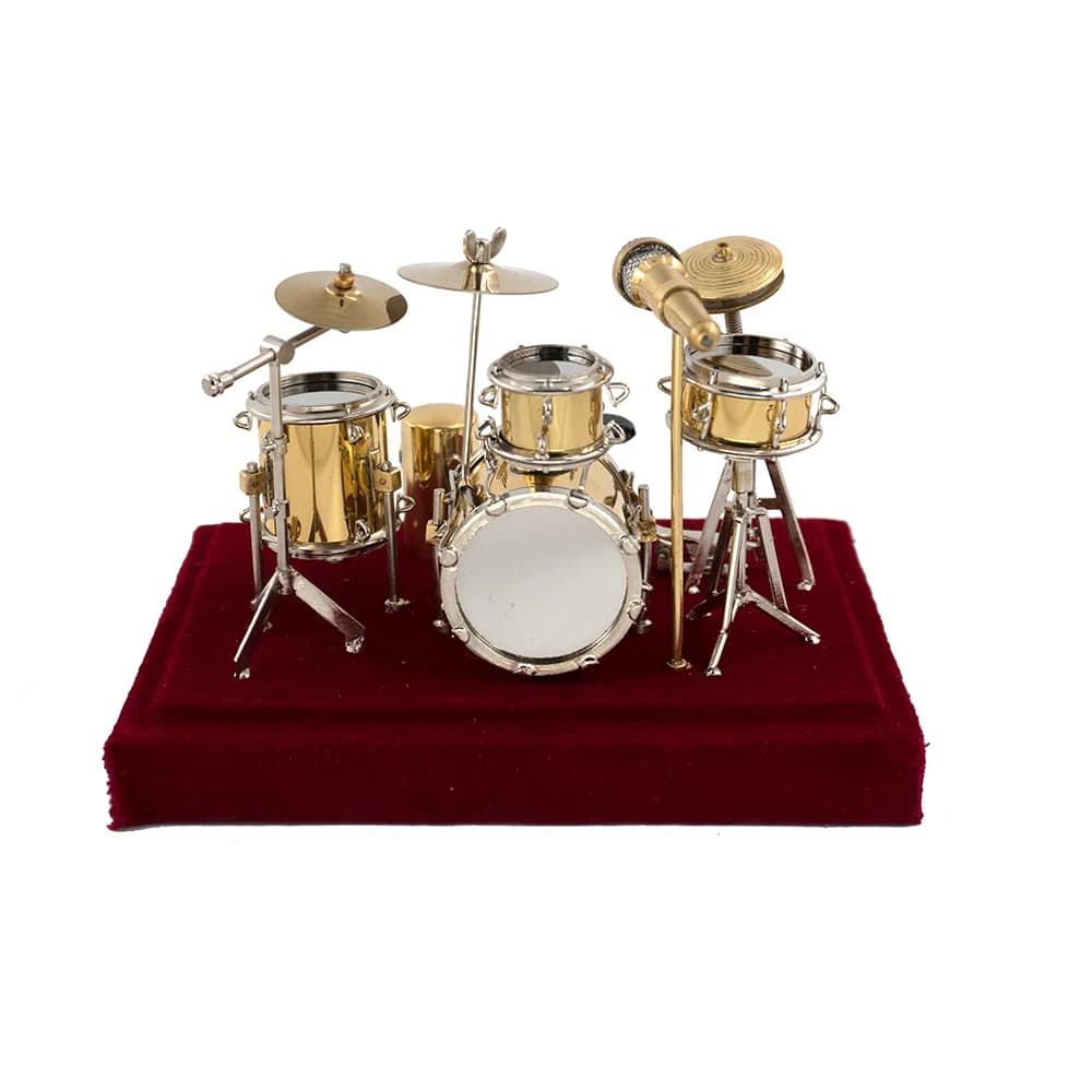 Miniatura Jazz Drum Kit modello Mini microfono piatto strumento musicale 1/12 accessori casa delle bambole 1/6 Action figure decorazione