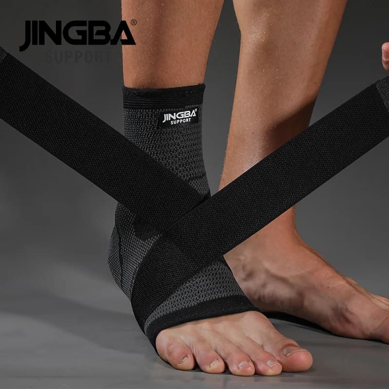 SUPPORTO JINGBA 1 PZ Cintura in nylon Cintura di compressione Tutore per caviglia Supporto Sport all'aria aperta Calcio Protezione per l'articolazione della caviglia Dropshipping