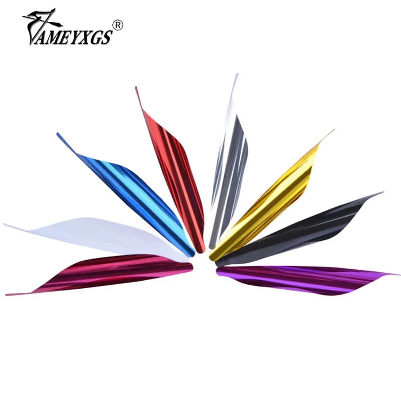 50pcs Archery Arrow Feathers 1.8" Rotary Fletches Right Wing Vanes for Carbon Arrow DIY Bow Hunting Shooting Accessories AMIER