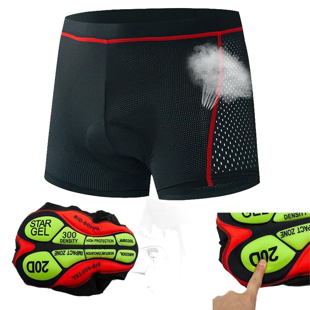 2025 KEYIYUAN Cycling Shorts Underwear 20D Gel Pad Shockproof Cycle Underpant Bicycle Bike Panties Bermuda Ciclismo Masculina