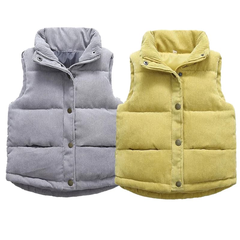 Gilet caldo per bambini inverno ragazze ragazzi addensare gilet capispalla in velluto a coste gilet bambini adolescenti giacche di cotone gilet per 2-10 anni