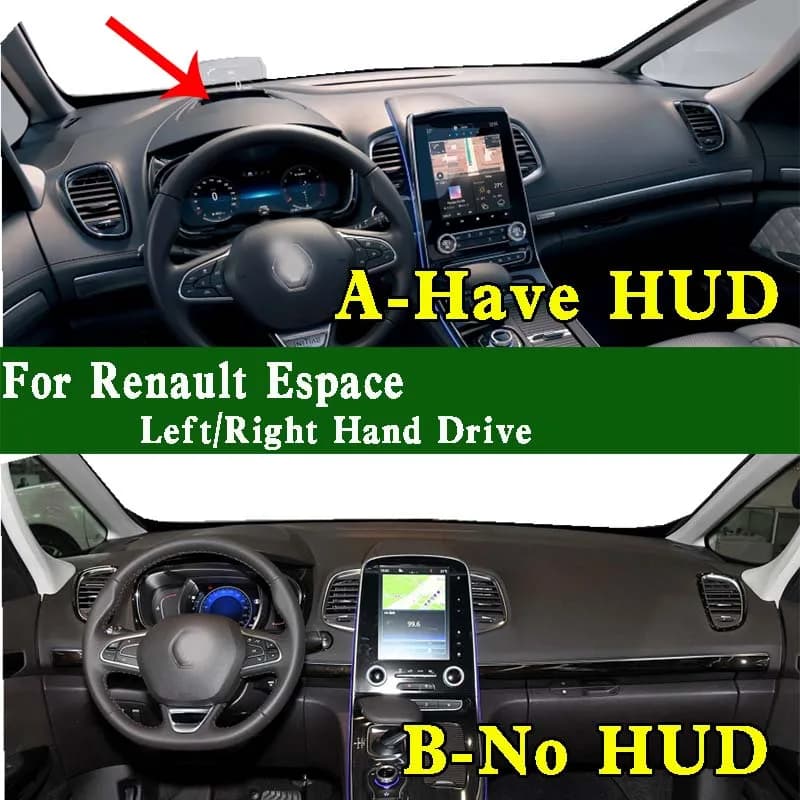 Per Renault Espace V JR 2015-20 Dash Zerbino Cruscotto Copertura Cruscotto Protezione Solare Isolamento Pad Protettivo Anti-Spo Dash Zerbino