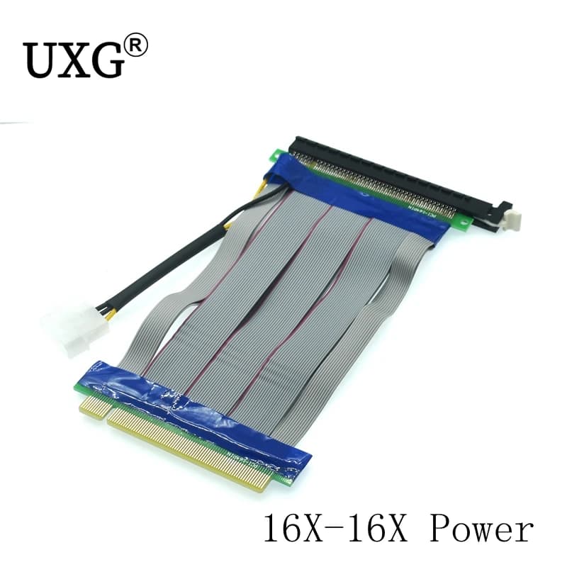 Convertitore scheda riser PCI-E da 16X a 16X Adattatore cavo di prolunga a nastro flessibile extender PCIe X16 per scheda grafica video