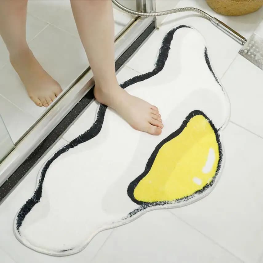 Tappeto da bagno Creativo Uovo Tappetino da bagno Tappetino da ingresso antiscivolo Zerbino Tappeti da cucina Assorbimento Tapete Para Sala Home Decor