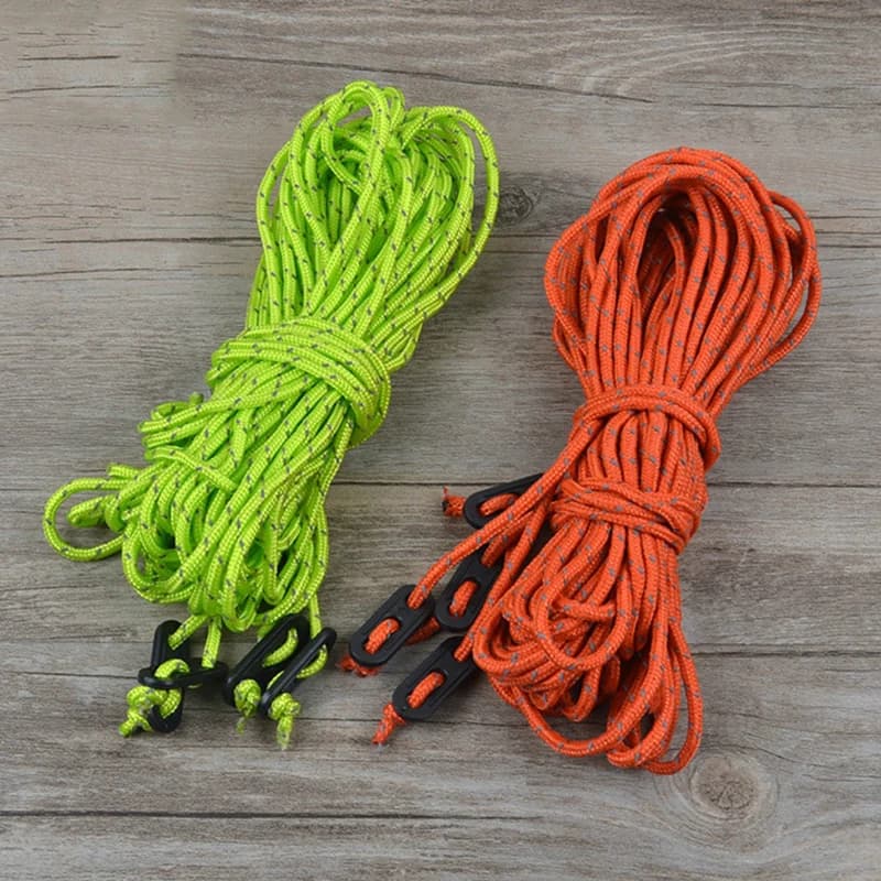 Corde per tende riflettenti Desert & Fox 4 pz/pacco corda per vento ad alta resistenza di 2m di lunghezza con fibbia accessori antivento da campeggio all'aperto