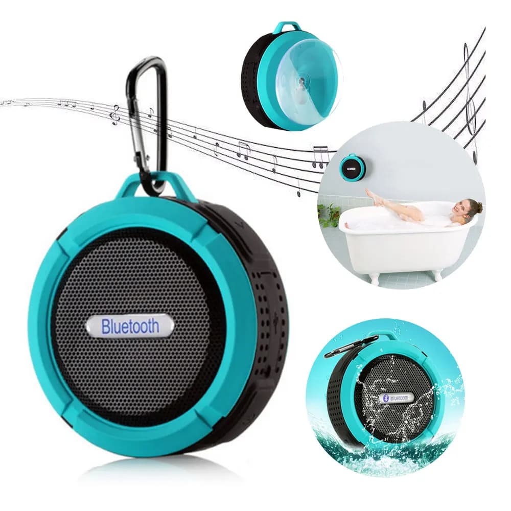 Altoparlante Bluetooth Impermeabile C6 per Esterni, Mini Subwoofer Portatile per Sport, Doccia, Auto, Smartphone, con Microfono e Slot TF