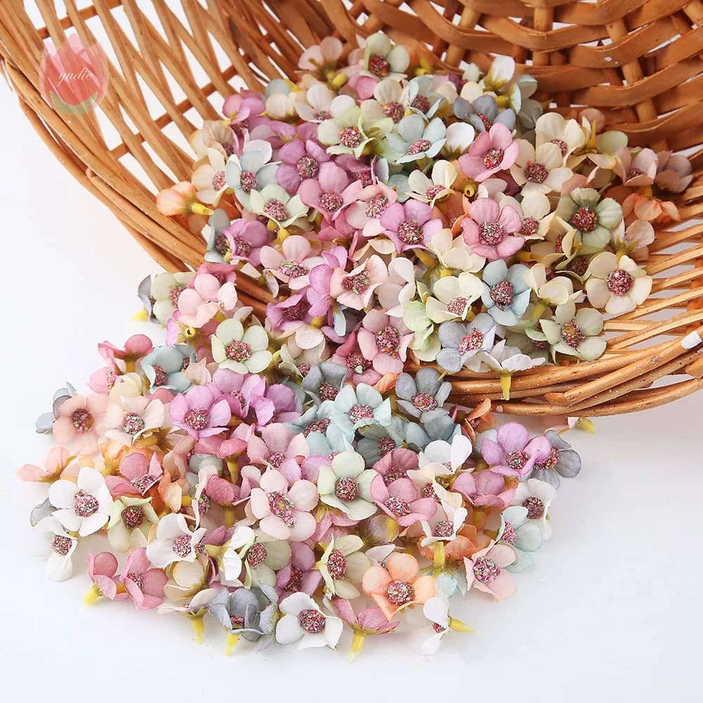 50/100 pieces of artificial silk daisy flower head for flower wall plant wedding decoration house room garland DIY Valentine's Day gift