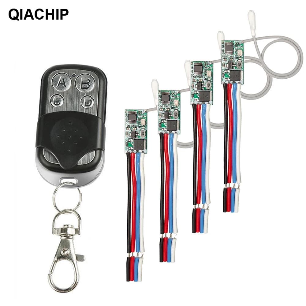 QIACHIP 433 MHz Wireless remote control switch module 3.6V 12V 24V and 433 MHz LED remote control transmitter