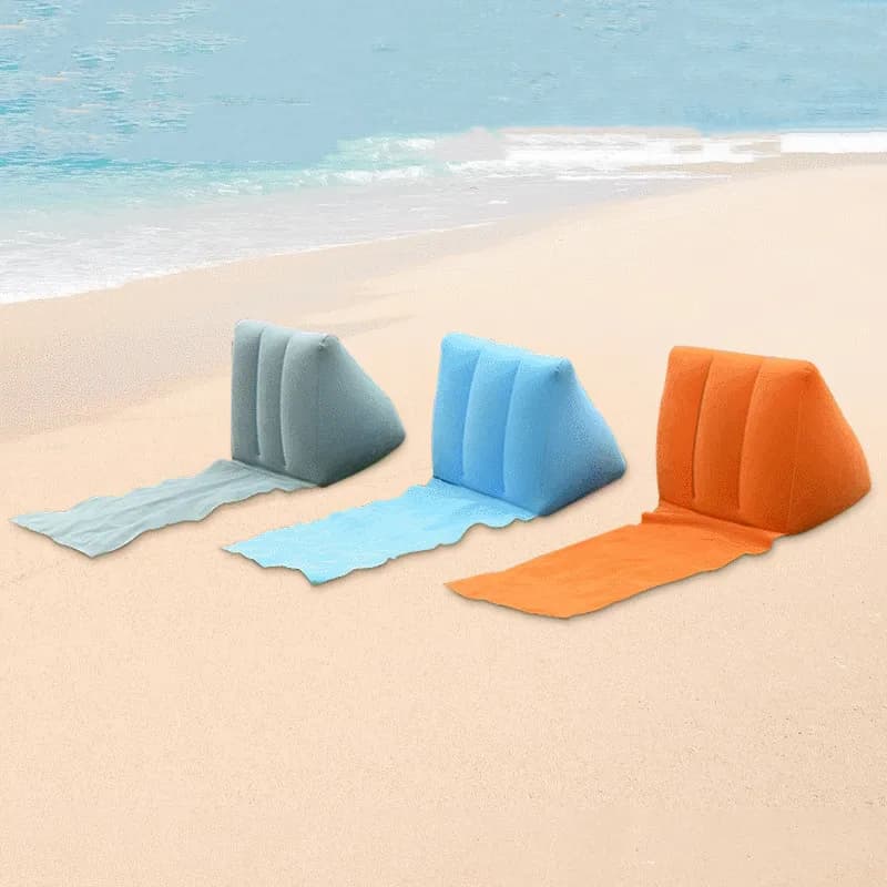 Pieghevole morbido gonfiabile tappetino da spiaggia Festival campeggio tempo libero lettino schienale cuscino sedia sedile letto ad aria tappetino da viaggio tress