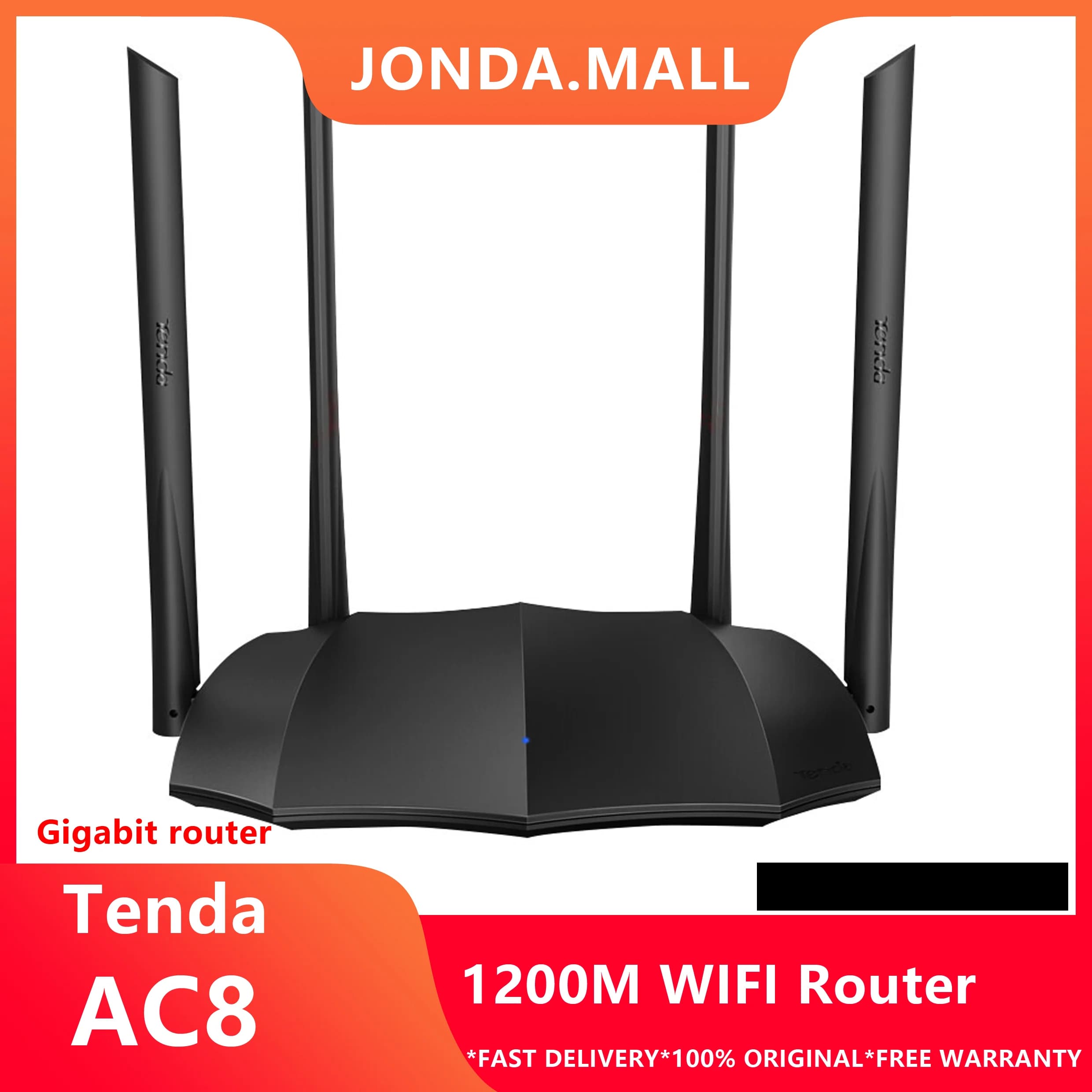 Versione multilingue Tenda AC8 AC1200M Router WiFi wireless Supporto IPV6 Copertura domestica Router wireless dual band, controllo app