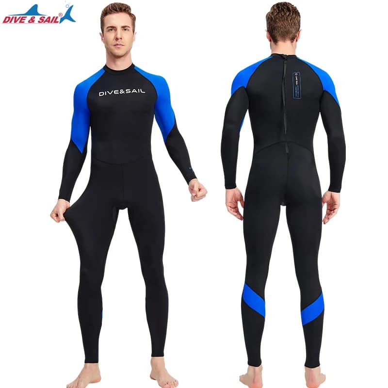Rash Guard Full body Dive Skin protezione UV costume intero manica lunga Spandex cerniera anteriore per Scuba Dive Snorkel Swim